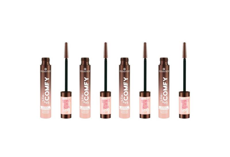 Essence Mascara feelin' comfy lash WITHOUT LIMITS BROWN EXTREME LENGTHENING & VOLUME, 4-tlg. von Essence