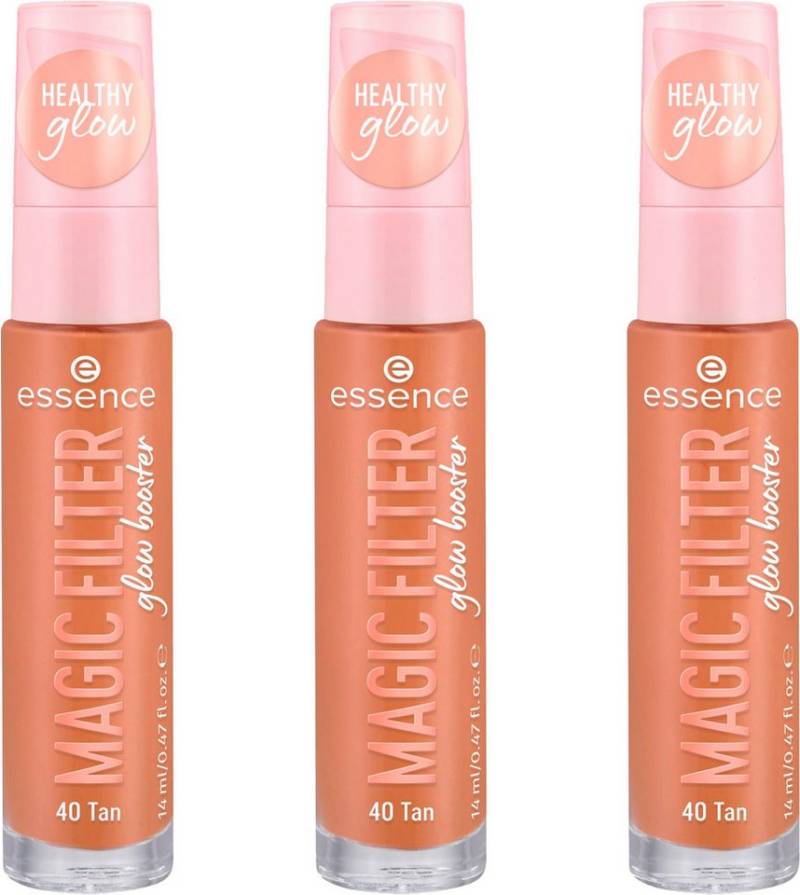 Essence Primer MAGIC FILTER glow booster, 3er Pack, Grundierung für Make-Up von Essence