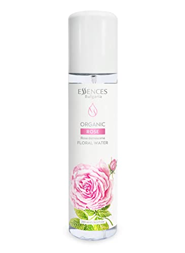 Essences Bulgaria Bio-Rosenwasser 250ml | Rosa damascena | 100% rein und natürlich | Erfrischendes Anti-Aging-Schönheitsspray | Alkoholfrei | Make-up-Entferner | Feuchtigkeitsspendend | Vegan von Essences Bulgaria