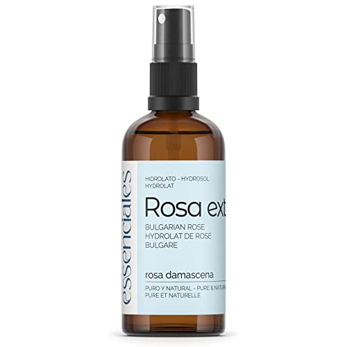 Essenciales - Wasserhydrolat Rose Extra, 100 % rein und natürlich, 100 ml | Hydrolato Rosa Damaszener von Essenciales