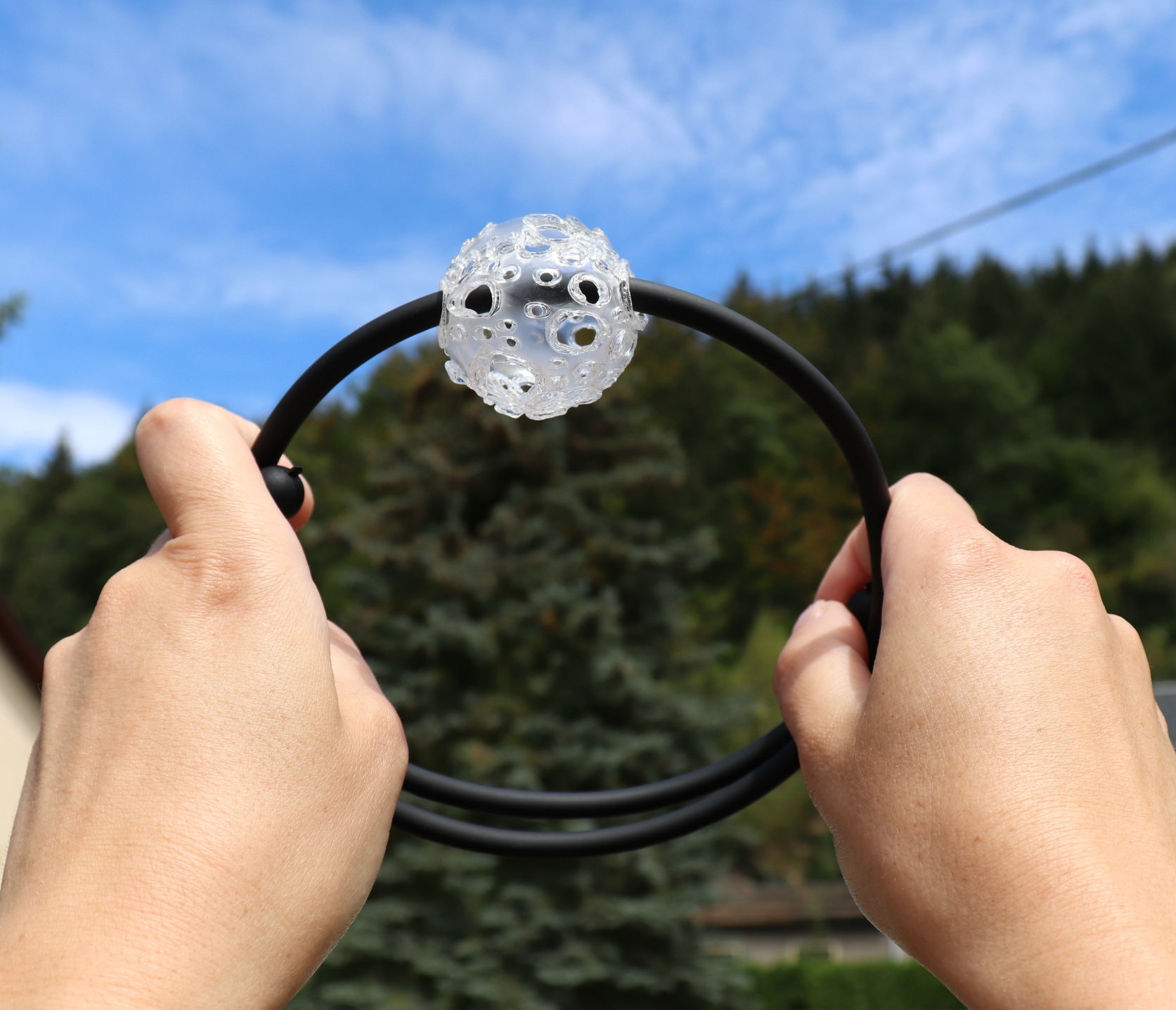 Schwarze Halskette, Handwerker Perle, Handgearbeitete Kugel, Schwarz Schmuck, Moderne Einzigartige Handgefertigte Perlen, Klare Acryl Schwarze Halskette, Handwerker Perle, Handgearbeitete Kugel, Schwarz Schmuck, Moderne Einzigartige Handgefertigte Perlen, Klare Acryl von EsseniaBoutique