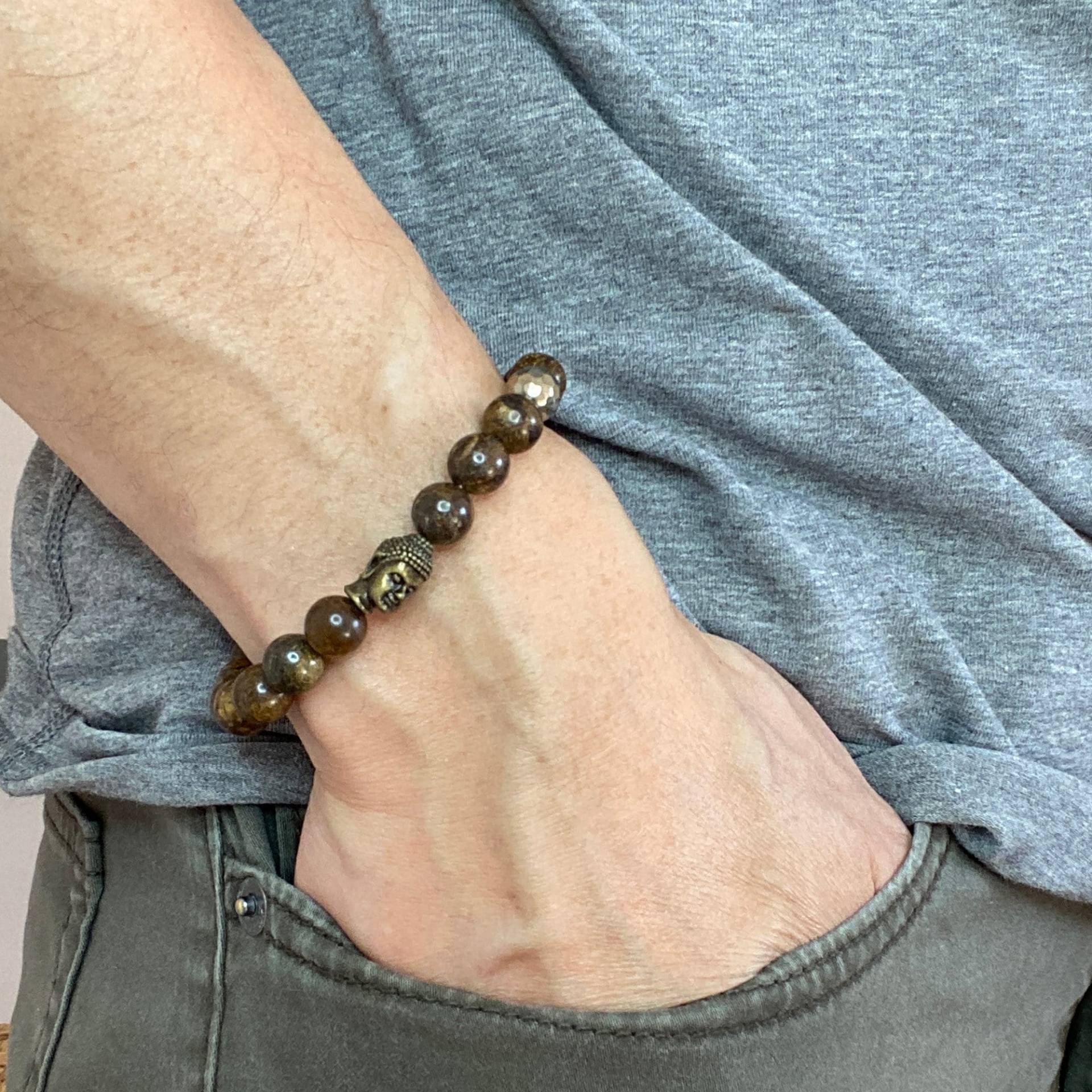 Bronzit Edelstein 8mm Armband - Kriegerstein Bronzit Edelstein 8mm Armband - Kriegerstein von EssentialsAC
