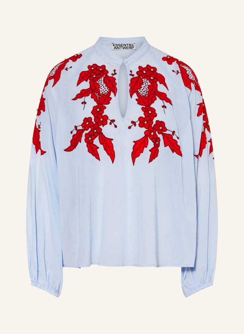 Essentiel Antwerp Blusenshirt Ishimbay Mit Schmucksteinen blau von Essentiel Antwerp