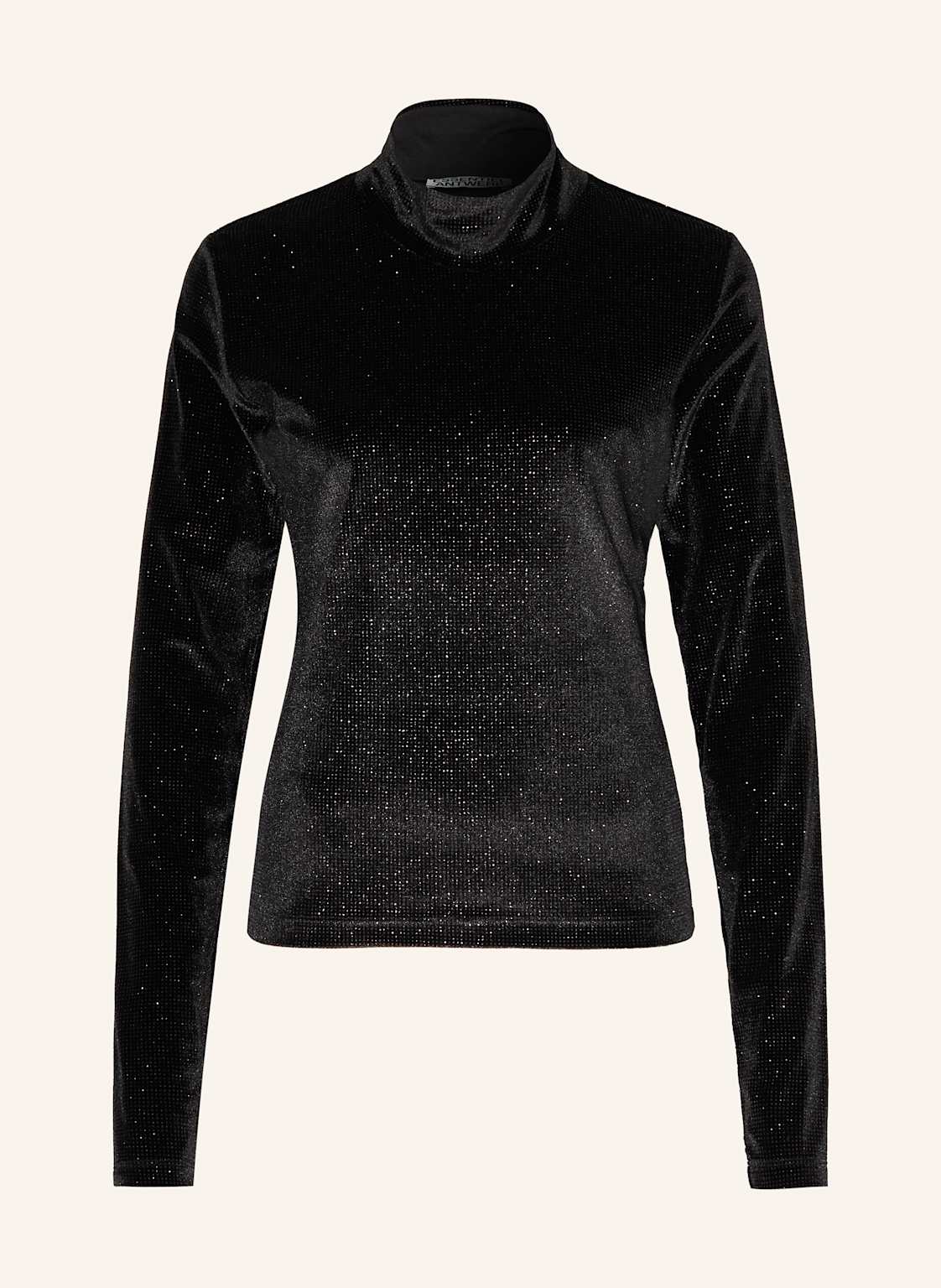 Essentiel Antwerp Longsleeve Indienne Aus Samt schwarz von Essentiel Antwerp