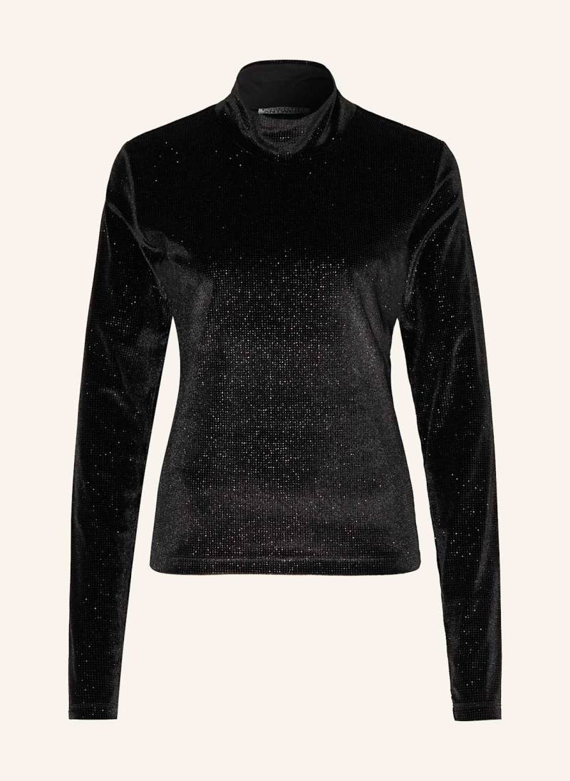 Essentiel Antwerp Longsleeve Indienne Aus Samt schwarz von Essentiel Antwerp