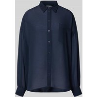Essentiel Antwerp Loose Fit Hemdbluse mit Crêpe-Struktur Modell 'IFIRE' in Marine, Größe M von Essentiel Antwerp