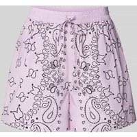 Essentiel Antwerp Loose Fit Shorts mit Motiv-Print Modell 'HISSELS' in Rosa, Größe 38 von Essentiel Antwerp