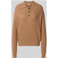 Essentiel Antwerp Loose Fit Strickpullover aus Woll-Mix Modell 'IMETAL' in Beige, Größe M von Essentiel Antwerp
