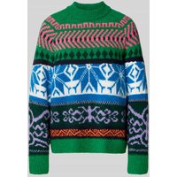 Essentiel Antwerp Loose Fit Strickpullover mit mehrfarbige Muster Modell 'IRELANDO' in Gruen, Größe M von Essentiel Antwerp