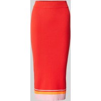 Essentiel Antwerp Midirock mit Strukturmuster Modell 'Hashion' in Rot, Größe M von Essentiel Antwerp