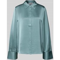 Essentiel Antwerp Oversized Langarmbluse mit Hemdblusenkragen Modell 'IPOMOEA' in Petrol, Größe 40 von Essentiel Antwerp