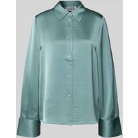 Essentiel Antwerp Oversized Langarmbluse mit Hemdblusenkragen Modell 'IPOMOEA' in Petrol, Größe 42 von Essentiel Antwerp