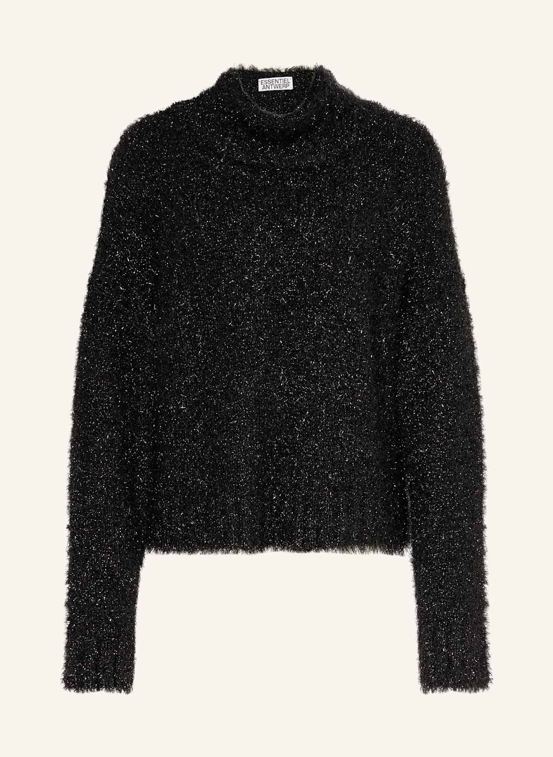 Essentiel Antwerp Pullover Istrana Mit Glitzergarn Und Schluppe schwarz von Essentiel Antwerp