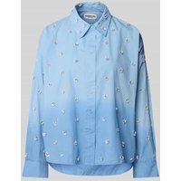 Essentiel Antwerp Regular Fit Bluse mit Pailletten Modell 'Harkansas' in Hellblau, Größe 38 von Essentiel Antwerp