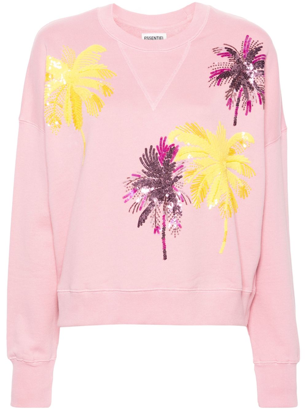 Essentiel Antwerp Sweatshirt mit Pailletten - Rosa von Essentiel Antwerp