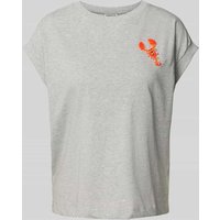 Essentiel Antwerp T-Shirt mit Motiv-Stitching Modell 'Hobster' in Hellgrau Melange, Größe M von Essentiel Antwerp