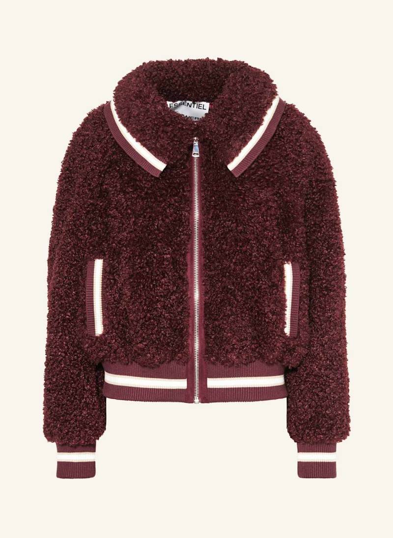 Essentiel Antwerp Teddyfell-Jacke Iwill rot von Essentiel Antwerp