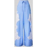 Essentiel Antwerp Wide Leg Hose mit Spitzenbesatz Modell 'Hace' in Hellblau, Größe 34 Essentiel Antwerp Wide Leg Hose mit Spitzenbesatz Modell 'Hace' in Hellblau, Größe 34 von Essentiel Antwerp