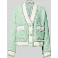 Essentiel Antwerp Jacke in Bouclé-Optik Modell 'Hoola' in Mint, Größe XS von Essentiel Antwerp