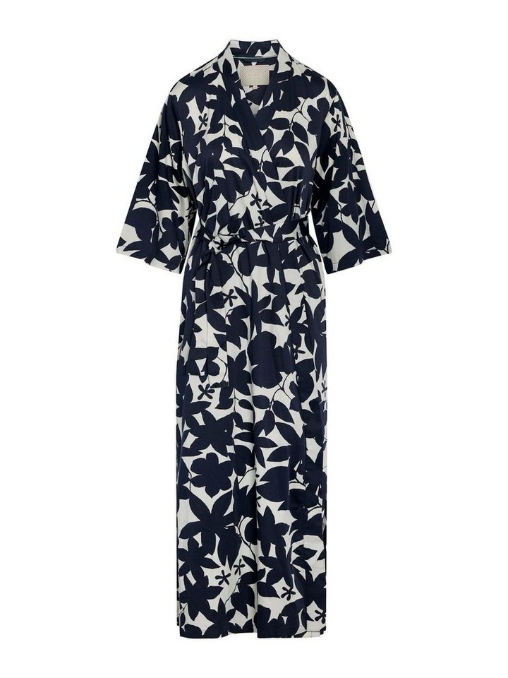 Essenza Kimono Jula Imara, Langform, Modal, Kimono-Kragen, Gürtel, mit Blumen-Silhouettenprint von Essenza