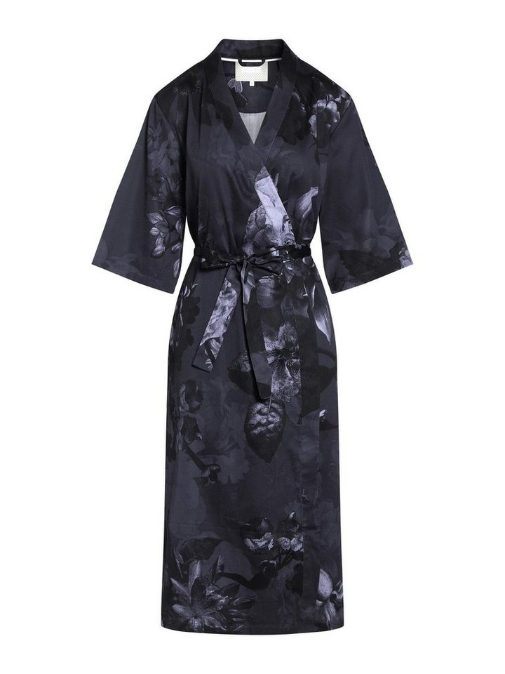 Essenza Kimono Sarai Flora, Kurzform, Baumwolle, Kimono-Kragen, Gürtel, mit wunderschönem Blumenprint von Essenza