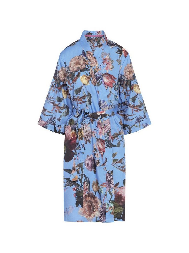 Essenza Kimono Sarai Isabella, Kurzform, Baumwolle, Kimono-Kragen, Gürtel, mit wunderschönem Blumenprint von Essenza