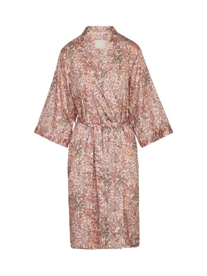 Essenza Kimono Sarai Ophelia, Kurzform, Baumwolle, Kimono-Kragen, Gürtel, mit Blumenprint von Essenza