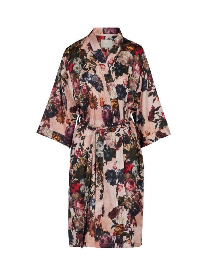 Essenza Kimono sarai karli, Kurzform, Baumwolle, Kimono-Kragen, Gürtel, mit wunderschönem Blumenprint von Essenza
