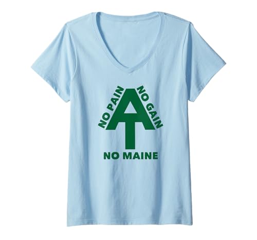 Damen Appalachian Trail Keine Schmerzen Kein Gewinn Kein Maine T-Shirt mit V-Ausschnitt Damen Appalachian Trail Keine Schmerzen Kein Gewinn Kein Maine T-Shirt mit V-Ausschnitt von Esskay Designs Appalachian Trail Tees