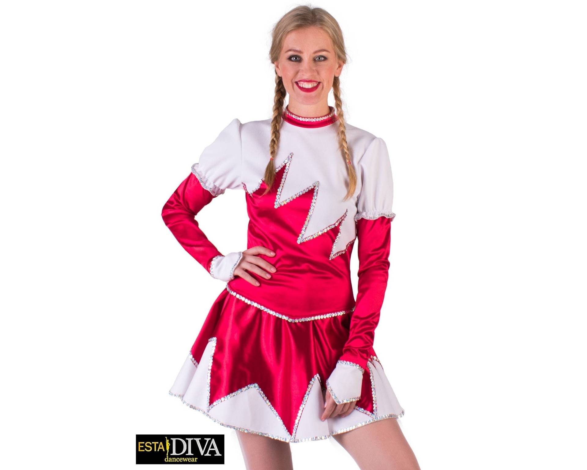 Gardekostüm Rossa Garda Tanzmariechen Funkenmariechen Kleid Maßgeschneidert von EstaDiva