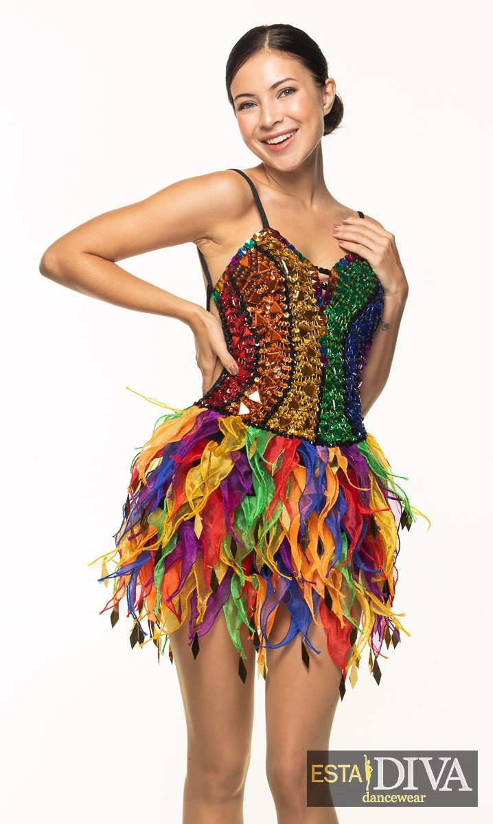 Regenbogenkleid Abito Arcobaleno Tanzkleid Nach Maß von EstaDiva