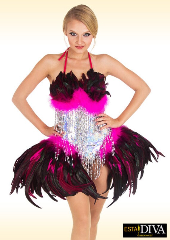 Samba Federkleid Pluma Traje Vegas Rio Outfit Paillettenkostüm Maßgeschneidert von EstaDiva