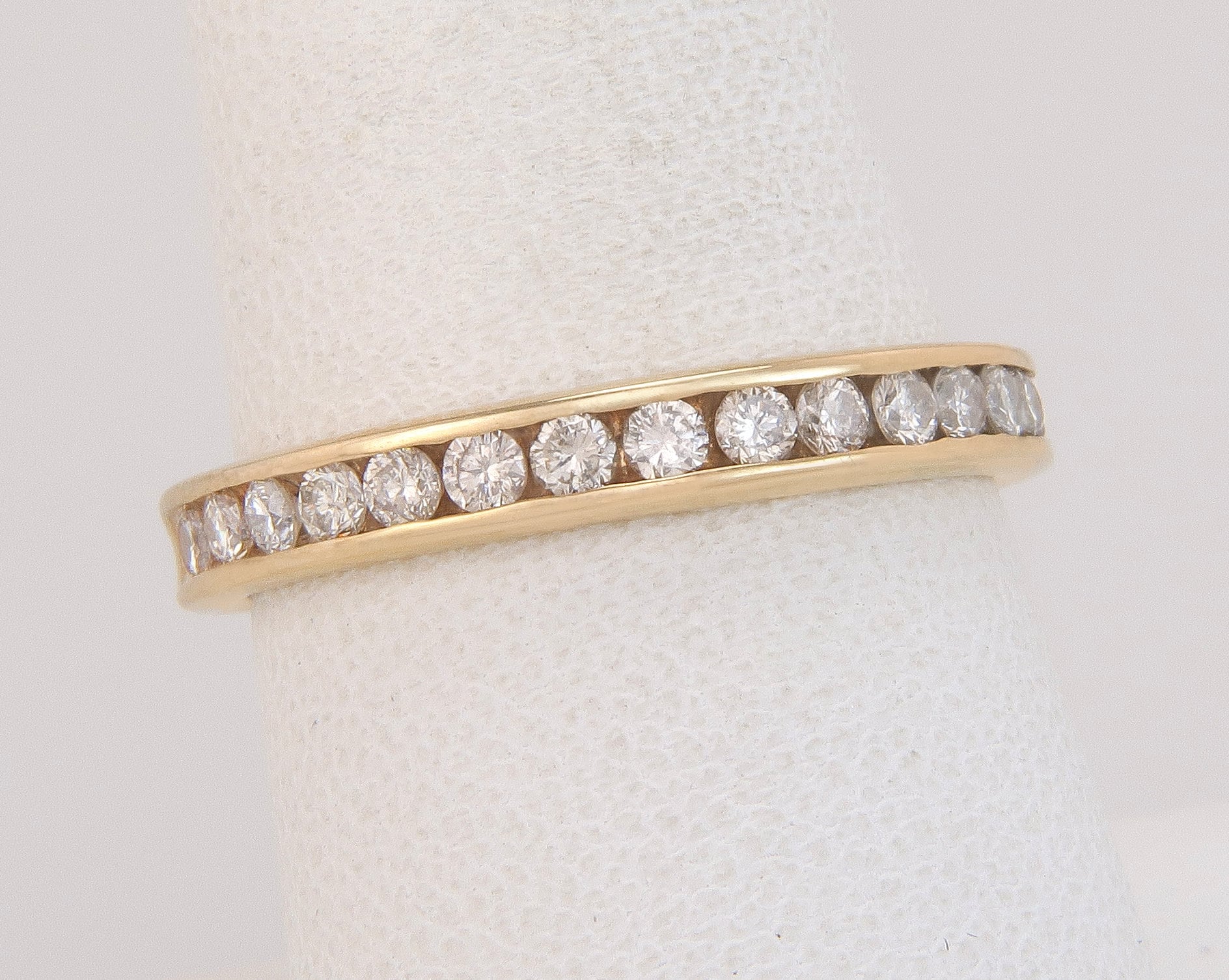 14K Gelbgold .75Ct Echter Diamant Hochglanzpoliert Ehering Größe 8, 25 von EstateAntiqueJewelry