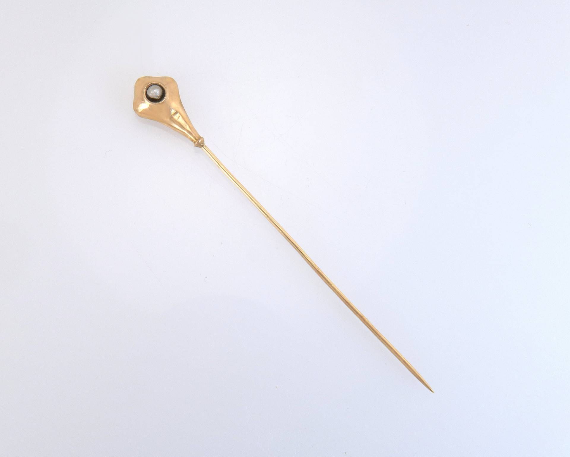 Antik Nachlass 14K Gelbgold 2.3mm Echte Saatperlen Stick Pin von EstateAntiqueJewelry