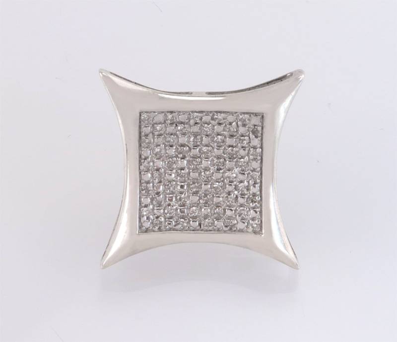 Nachlass .25Ct Echter Diamant 10K Weißgold Einzelner Screwback Ohrring von EstateAntiqueJewelry