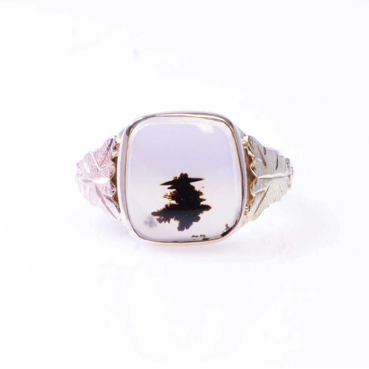 Jahrgang 1980 Schwarz Gold Hügel von EstateJewelryOutlet
