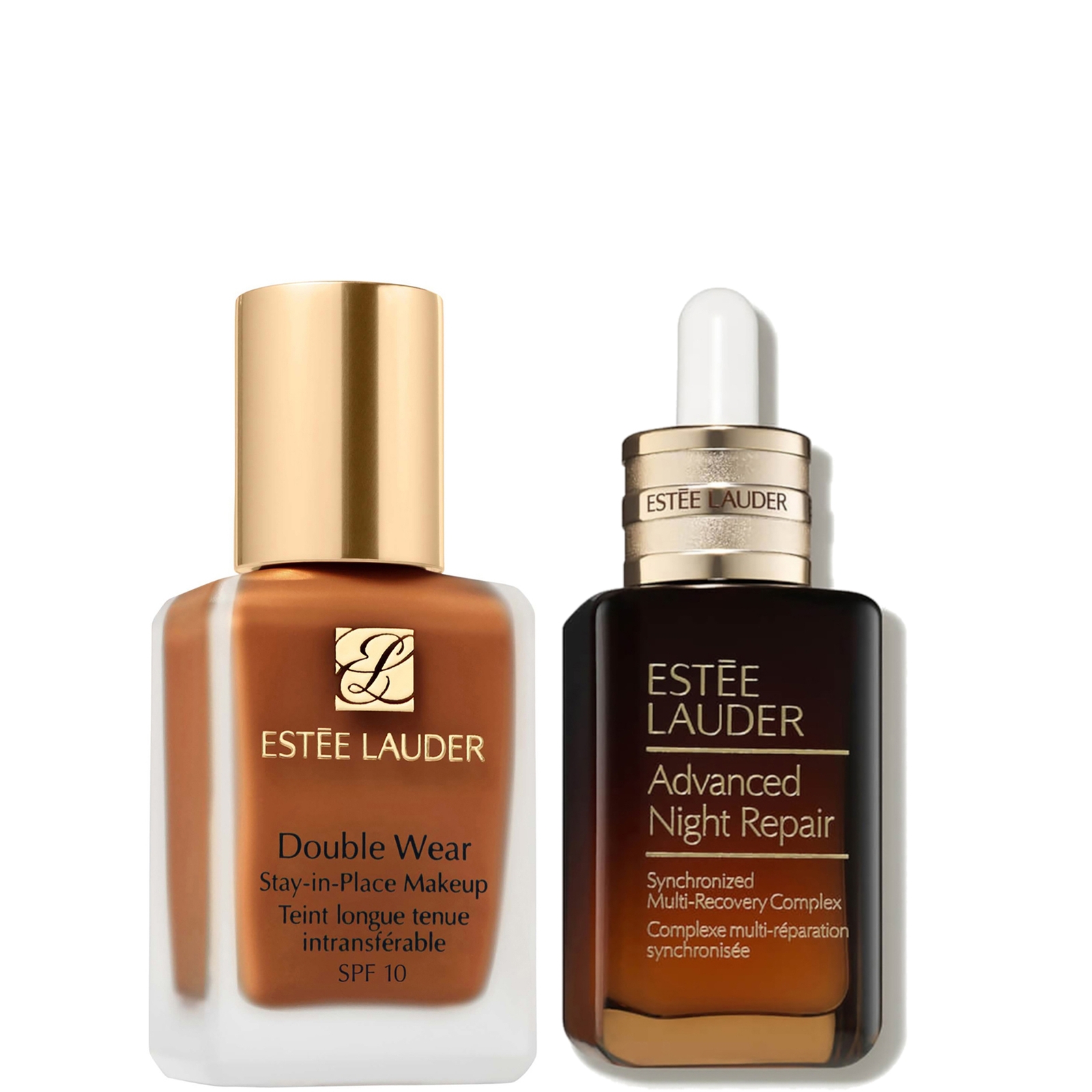 Estee Luader Double Wear Stay-in-Place Makeup & Advanced Night Repair Serum Bundle (Various Shades) - 5N1.5 Maple von Estee Lauder