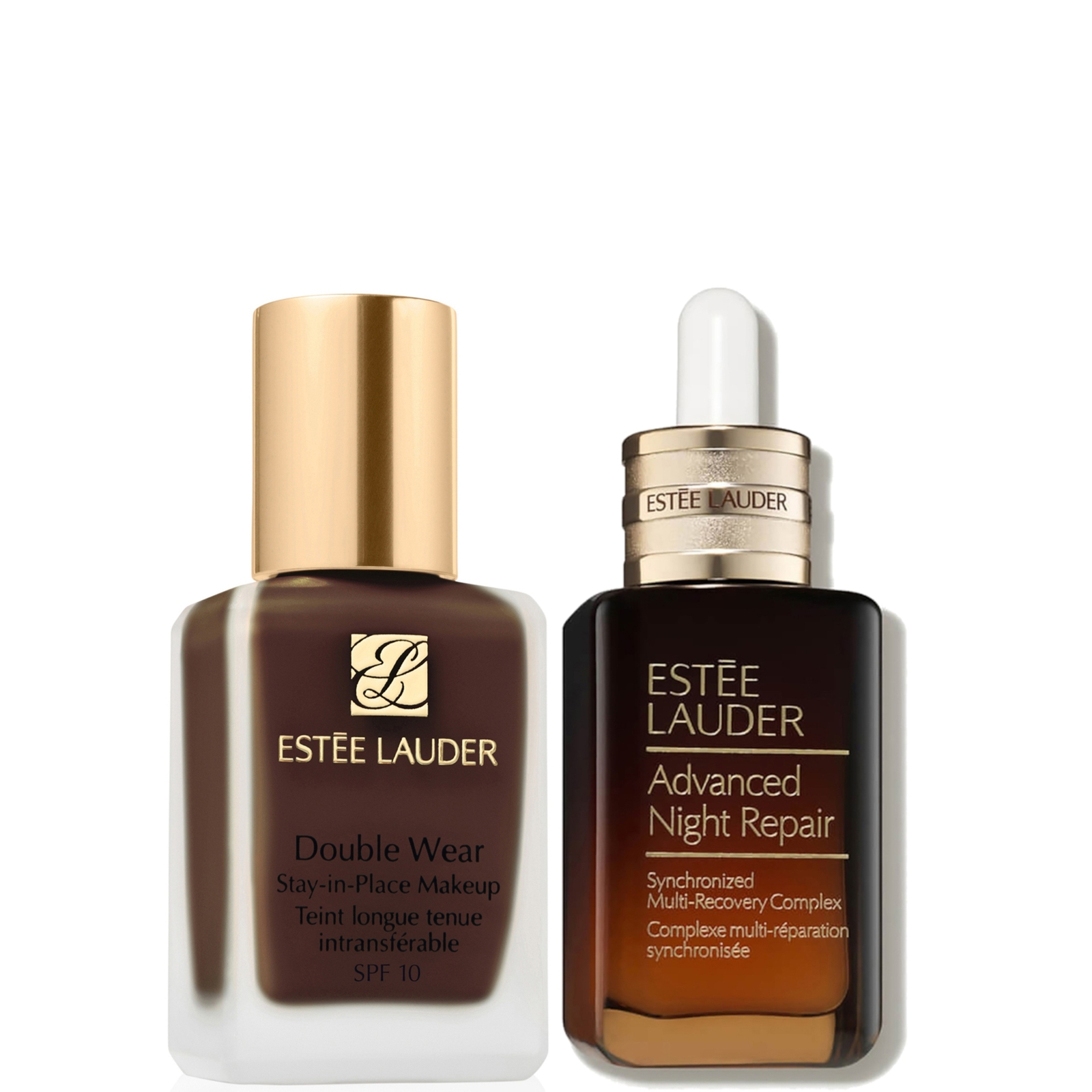 Estee Luader Double Wear Stay-in-Place Makeup & Advanced Night Repair Serum Bundle (Various Shades) - 9N1 Ebony von Estee Lauder