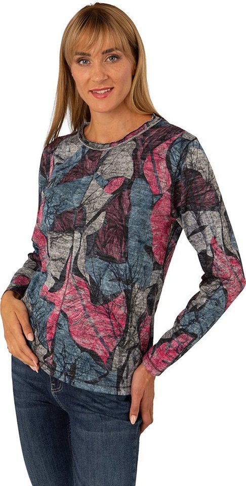 Estefania for woman Langarmshirt 189-7645 in floralem Allover-Print Soft Touch von Estefania for woman