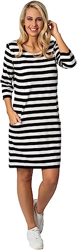 Estefania for woman, bequemes 3/4 Arm Streifenkleid Größe 3XL, Farbe schwarz Estefania for woman, bequemes 3/4 Arm Streifenkleid Größe 3XL, Farbe schwarz von Estefania for woman