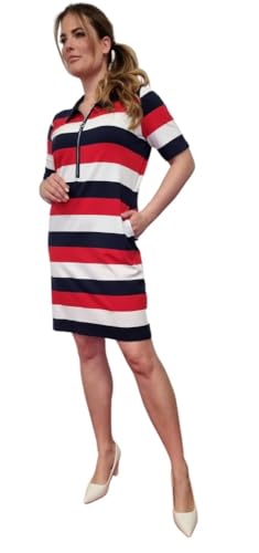 Estefania for woman, maritimes Streifenkleid mit Polo-Kragen Größe XXL Estefania for woman, maritimes Streifenkleid mit Polo-Kragen Größe XXL von Estefania for woman