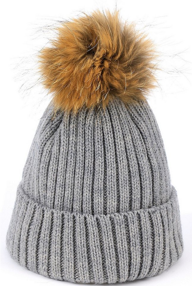 Estefania for woman Bommelmütze 140-9999, mit abnehmbarer Bommel abnehmbare Bommel von Estefania for woman