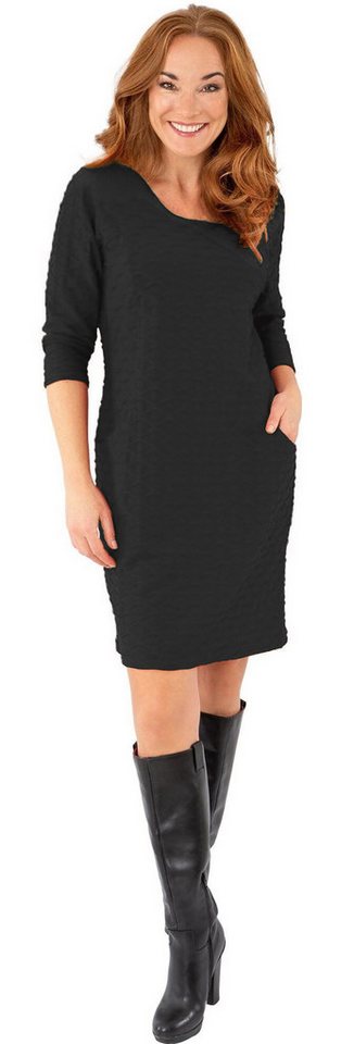 Estefania for woman Etuikleid 193-5107, mit Wabenstruktur und Eingrifftaschen 3/4 Arm von Estefania for woman