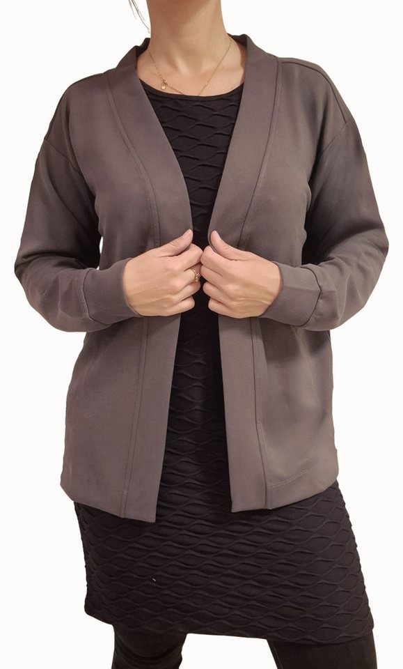 Estefania for woman Kurzjacke 196-9203, offen mit angesetzten Ärmelbündchen sehr elastisches Material von Estefania for woman