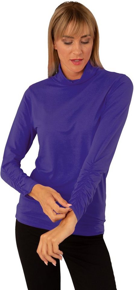 Estefania for woman Rollkragenshirt Basic Langarm-Rolli mit gerafften Ärmel von Estefania for woman