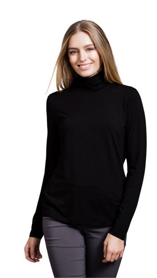 Estefania for woman Rollkragenshirt Basic Langarm-Rolli mit gerafften Ärmel von Estefania for woman