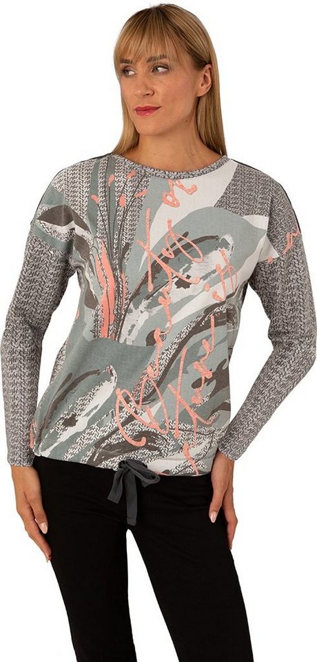 Estefania for woman Sweatshirt 189-7648 in Allover-Print mit Tunnelzug im Bund von Estefania for woman