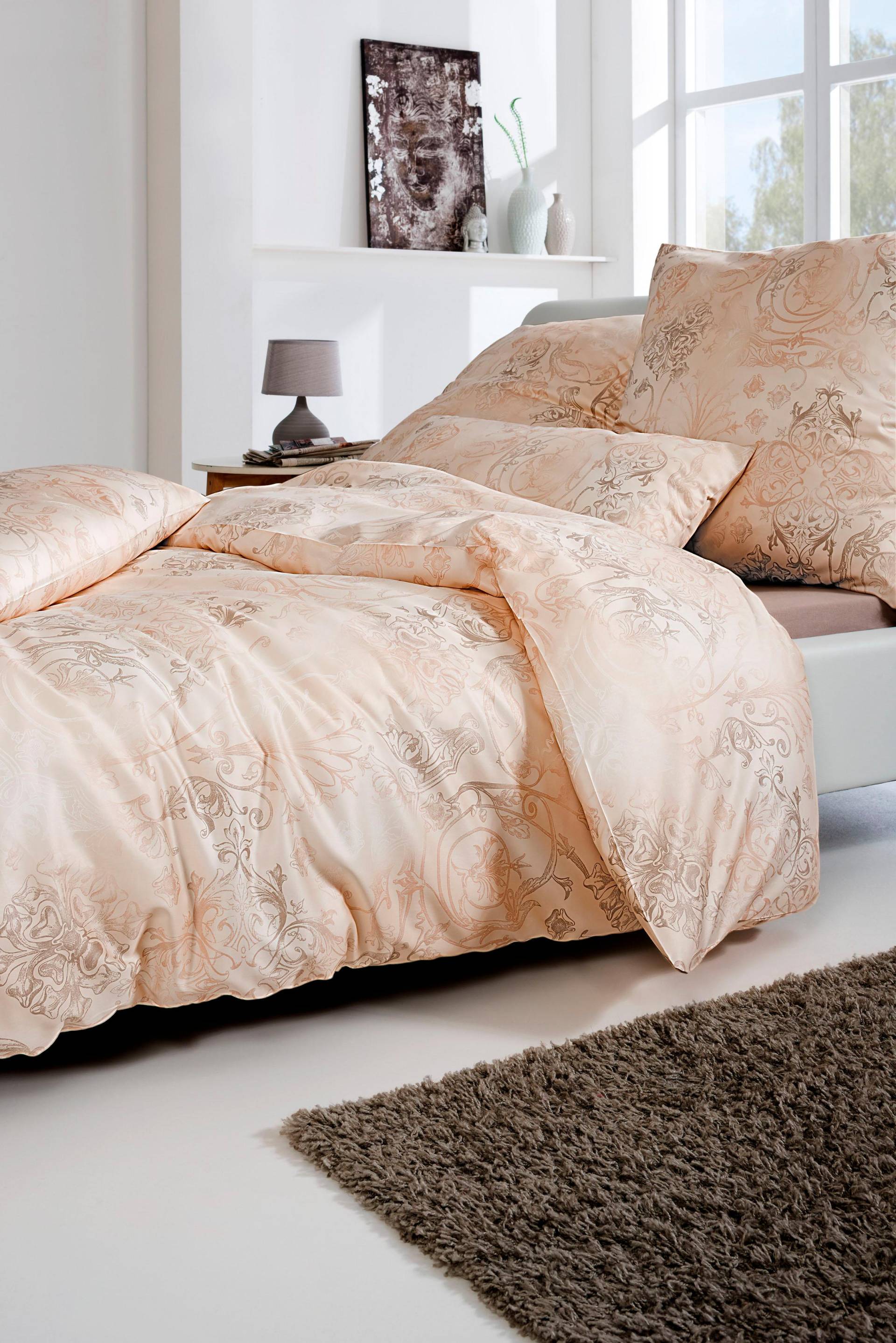 Estella Bettwäsche "Gregorio in Gr. 135x200 oder 155x220 cm", (2 tlg.), elegante Bettwäsche aus Baumwolle, Bettwäsche mit Reißverschluss von Estella