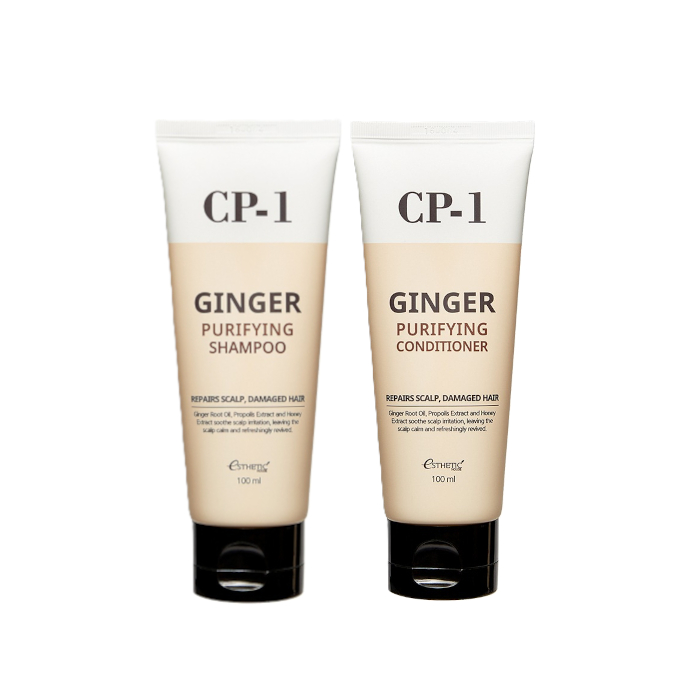 Esthetic House - CP-1 Ginger Purifying Shampoo - 100ml (1ea) + Conditioner - 100ml (1ea) Set von Esthetic House