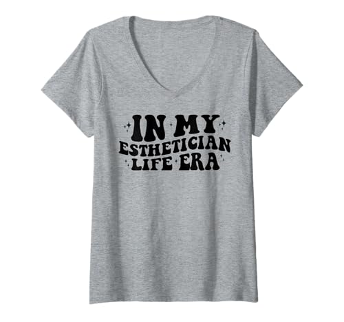 Damen Ästhetiker Ära Haar Hautpflege Spezialist Niedliche Ästhetiker T-Shirt mit V-Ausschnitt Damen Ästhetiker Ära Haar Hautpflege Spezialist Niedliche Ästhetiker T-Shirt mit V-Ausschnitt von Esthetician Gift Shopp